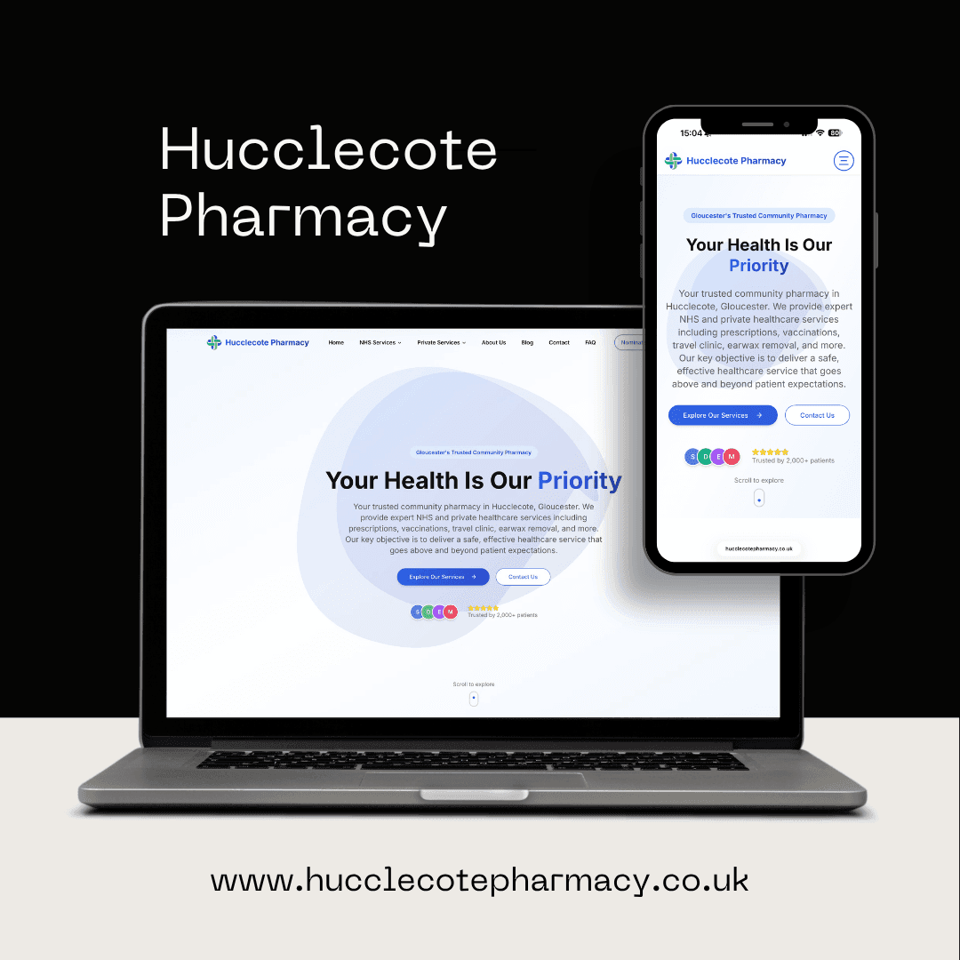 Hucclecote Pharmacy website preview