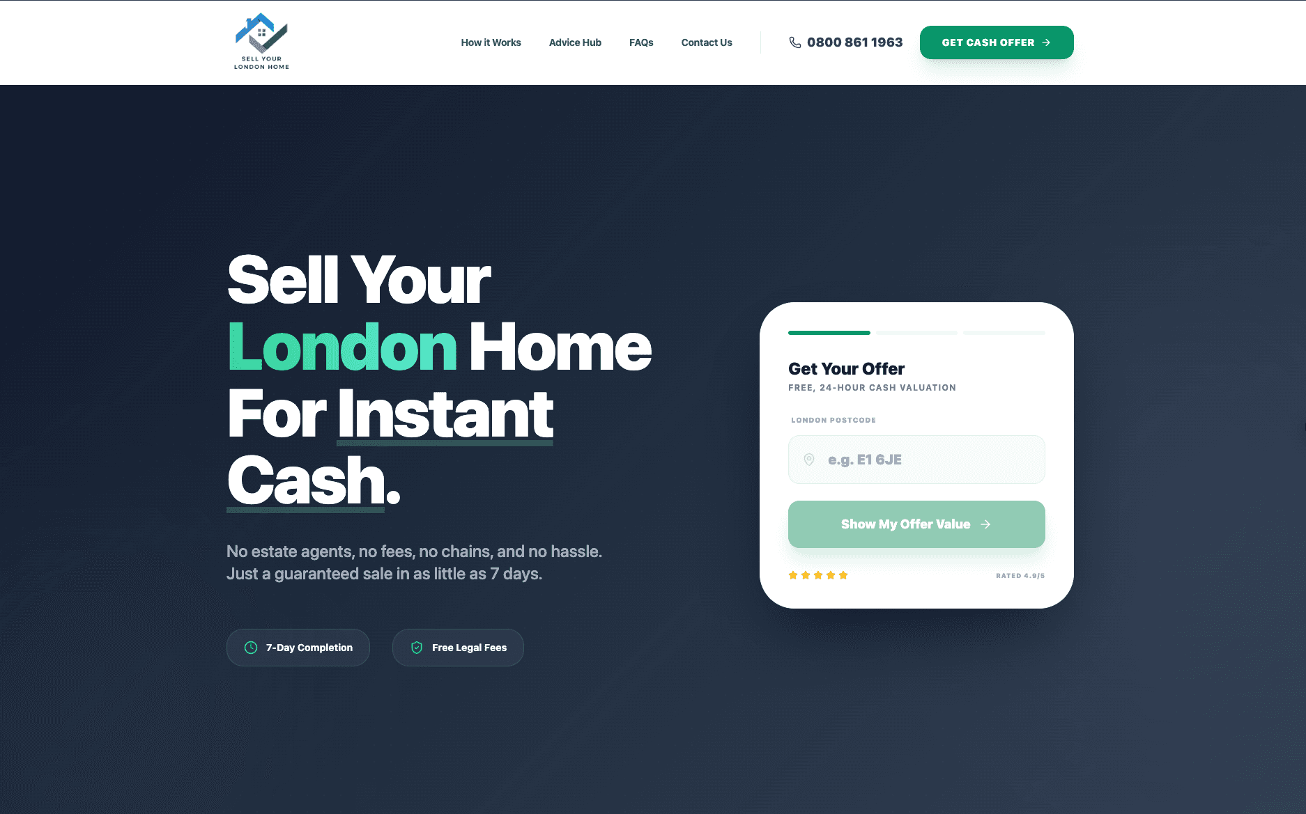 Sell Your London Home website preview