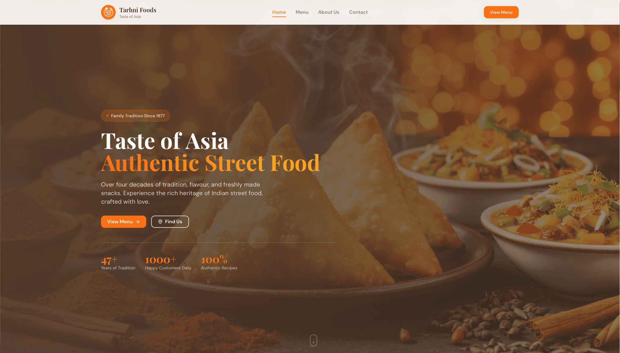 Tarhni Foods website preview