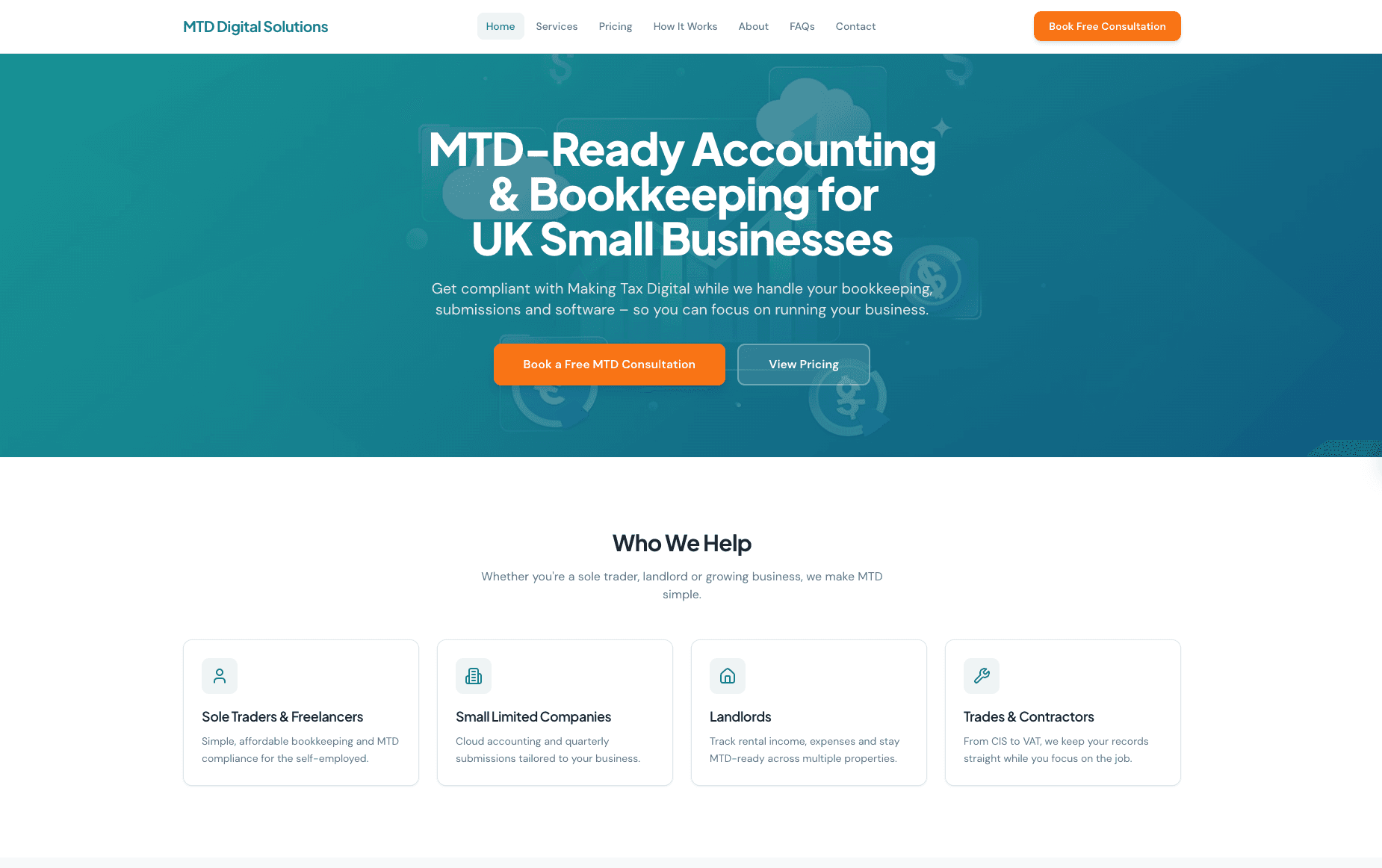 MTD Digital Solutions website preview